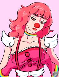 capcom clown clown_girl clown_nose clussy clussy_fever clussy_meme female female_only geiru_toneido gyakuten_saiban pink_hair virus_sanders