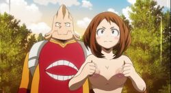 1girls accurate_art_style breasts koji_koda koji_kouda kouda_kouji my_hero_academia nipples no_sex nude nude_filter ochako_uraraka third-party_edit uraraka_ochako