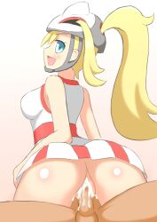 blonde blonde_hair blue_eyes censored cock_in_pussy cowgirl_position cum cum_in_pussy cum_inside cumming game_freak girl_on_top gym_leader happy_sex helmet hetero hiroki_(eurbcd743) korrina_(pokemon) long_blonde_hair long_hair looking_at_another looking_at_viewer looking_back looking_back_at_another looking_back_at_viewer male/female mouth_open nintendo on_top open_mouth penis_in_pussy penis_in_vagina pokemon pokemon_xy riding riding_penis smile smiling straight vaginal vaginal_penetration vaginal_sex