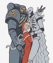 2022 3boys adeptus_mechanicus archon_of_flesh armor blush chaos_(warhammer) chaos_space_marine femboy gay imperium_of_man iron_warriors monster_on_femboy necron post-human red_robe robe robot sandwiched tagme techpriest warhammer_(franchise) warhammer_40k