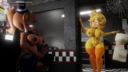 1futa 1girls 3d anthro areolae cally3d chica_(cally3d) chica_(fnaf) chiku chiku_(cryptia) clazzey cryptiacurves duo fazclaire's_nightclub female five_nights_at_freddy's fnaf freddy_(fnaf) fredina's_nightclub fredina_(cally3d) frenni_(cryptia) frenni_fazclaire futanari humanoid_penis light_skin nipples nude penis scottgames silver2299 thick_thighs thighhighs wide_hips