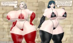 2girls 3d abs almost_naked ass big_ass bikini blue_hair blush boreditor breasts byleth_(fire_emblem) byleth_(fire_emblem)_(female) byleth_(summer)_(fire_emblem)_(female) casual_exposure curvy dialogue edelgard_von_hresvelg english_text exhibitionism female female_focus female_only fire_emblem fire_emblem:_three_houses high_resolution highres huge_breasts intelligent_systems large_breasts long_hair massive_breasts muscular muscular_female nintendo pre-timeskip public_exposure sfm source_filmmaker string_bikini string_panties text text_box thick_thighs thighhighs thighs thong white_hair