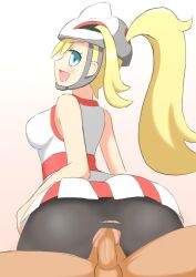 1boy 1girls blonde blonde_hair blue_hair censored cock_in_pussy cowgirl_position game_freak girl_on_top gym_leader hetero hiroki_(eurbcd743) human_only korrina_(pokemon) long_blonde_hair long_hair looking_at_another looking_at_viewer looking_back looking_back_at_another looking_back_at_viewer mouth_open nintendo on_top open_mouth penis_in_pussy penis_in_vagina pokemon pokemon_xy ponytail riding riding_penis ripped_clothes ripped_clothing sex smile smiling straight tearing_clothes tearing_clothing torn_clothes vaginal vaginal_penetration vaginal_sex