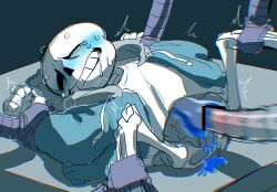 animated_skeleton blue_blush blue_cum blush censored chained cum cumming drool drooling experiment legs_forced_open legs_held_open logo_(pixiv30462562) on_table penetration pixiv_id_30462562 rape restrained robotic_tentacles sans skeleton soul_sex sweat sweating tears tentacle tentacle_rape tentacles trapped undertail undertale undertale_(series) undertale_sans