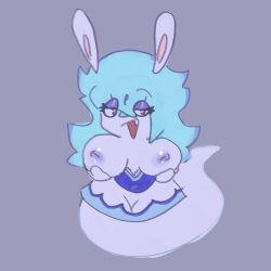 anthro bedroom_eyes big_breasts blue_hair breasts ghost ghost_girl mario_(series) mario_+_rabbids mario_+_rabbids:_sparks_of_hope midiclips midnite_(mario_+_rabbids) nintendo rabbid raving_rabbids source_deleted ubisoft white_skin