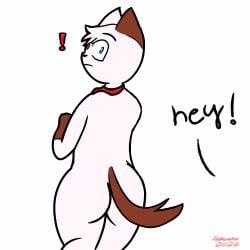 ! 2022 adamwashere_(artist) ambiguous_gender anthro big_ass chipflake looking_back signature simple_background tagme