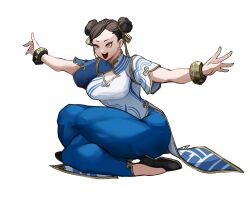 1girls big_thighs brown_eyes brown_hair capcom chun-li female female_only fully_clothed huge_thighs large_thighs luciferic solo street_fighter street_fighter_6 thick thick_thighs thighs thighs_bigger_than_head