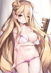 big_breasts date_a_live hoshimiya_mukuro yellow_eyes yellow_hair