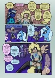 anthro clothed clothing comic crossdressing genitals hi_res husdur penis penis_shrinking premature_ejaculation small_penis trixie