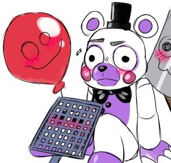 anthro balloon balls bear blowjob blush bucket_bob erection five_nights_at_freddy's five_nights_at_freddy's_6 freddy_fazbear's_pizzeria_simulator funny helpy male male_only mr._can-do nervous no._1_crate penis pink_fur trash_and_the_gang unknown_artist ursid white_background white_body white_fur