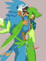 2boys anal animated anthro belly_bulge breath_of_the_wild cum_in_ass cum_on_legs cum_on_penis furry gay kass_(zelda) male male_only male_penetrated meow25meow no_sound parrot penis rito sex size_difference standing standing_sex tagme the_legend_of_zelda video x-ray yaoi