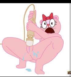 1girls ass blush breasts chipmunk d: dnftt2011 feet giggles_(htf) happy_tree_friends humanoid masturbating naked nipples pussy pussy_juice squirting vagina