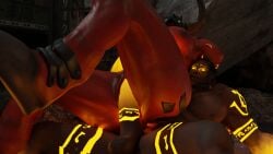 3d azaan_(paladins) dark-skinned_male dark_skin demon gay male male_only paladins raum_(paladins) red_skin rule_63 straight tagme vaginal_penetration