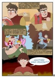 2boys 2girls aged_up comic dipper_pines english_text fairy ghost_girl glasses gravity_falls licking_penis page_16 page_number sealedhelm smooth_skin speech_bubble stanford_pines