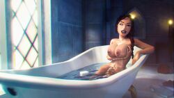 3d areolae athletic bath bathing bathroom bathtub beach big_breasts big_lips breast_lift breast_press breasts brown_eyes brown_hair busty collarbone curvaceous curvy erect_nipples eyelashes female female_focus female_only fit fit_female hourglass_figure lara_croft lara_croft_(classic) large_breasts lifting_breasts lipstick long_hair navel nipple_piercing nipples nude nude_female nudity overflow piercing pinup pose posing puffy_nipples shy-hentai soap solo squeezing squeezing_breast thick_lips tied_hair tomb_raider voluptuous water wet wet_skin wide_hips