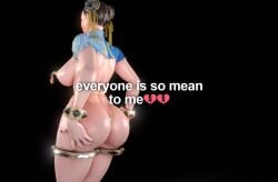 1girls 3d almightypatty ass big_ass big_breasts bracelet breasts bubble_butt capcom caption chun-li dat_ass everyone_is_so_mean_2_me fat_ass female female_only hands_on_ass huge_ass meme panties pasties sideboob solo street_fighter street_fighter_6 text thick_ass thick_thighs thigh_ring wide_hips