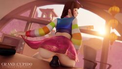 1girls 3d 3d_(artwork) animated anus asian asian_architecture asian_female ass brown_eyes brown_hair d.va dildo dildo_riding dildo_sitting female female_masturbation female_only grand_cupido hanbok human korean korean_clothing korean_female loop masturbation moaning moaning_in_pleasure mp4 overwatch palanquin_d.va riding_dildo sex_toy short_playtime skirt sound sound_effects vaginal_object_insertion video window