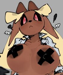 big_breasts breasts female goonie-san goonie_v lopunny pasties pokémon_(species) pokemon pokemon_(species) tagme