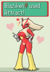 anthro attract_(pokemon_move) big_breasts biped bird blaziken breasts female fur furry heart looking_at_viewer pokemon pokemon_(species) tagme text_bubble wanwanko5 ♀