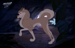 aleu aleu_(balto) anatomically_correct anatomically_correct_genitalia anatomically_correct_pussy animal_genitalia animal_pussy balto_(film) blush bodily_fluids canid canine canine_pussy canis domestic_dog dripping female feral genital_fluids genitals hi_res husky looking_at_viewer mammal masturbation nomad_genesis nordic_sled_dog pussy pussy_juice pussy_juice_drip pussy_juice_string raised_tail solo spitz sweat universal_studios wolf