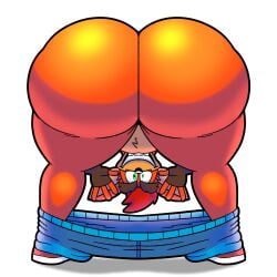 1boy ass big_ass bubble_butt butt colelucario crash_(series) crash_bandicoot huge_ass male male_only shorts shorts_down tagme tanookers