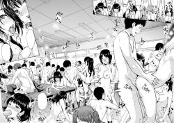 6+boys 6+girls against_wall all_fours blank_speech_bubble blush bow breasts classroom cunnilingus desk doggy_style fellatio from_behind greyscale group_sex kneehighs legs_up long_hair medium_breasts missionary monochrome multiple_boys multiple_girls multiple_views on_desk ootori_mahiro oral orgy original pussy_juice school_desk sex sex_from_behind short_hair socks speech_bubble standing standing_cunnilingus twintails upright_straddle vaginal_penetration