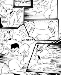 anthro bat comic fight fox greenhill large_breasts older_female rouge_the_bat sammy_stowes sonic_(series) tails younger_male