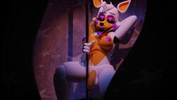 1futa 3d anthro areola balls ballsack breasts canid canine clothing five_nights_at_freddy's five_nights_at_freddy's_world fox futa_only futanari herm intersex ipleezy lolbit_(fnaf) machine mammal nipples pole purple_areola purple_nipples robot robot_anthro scottgames scrotum semi-erect solo stripper_pole testicles undressing video_games