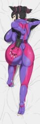 1girls ass ass_grab big_ass big_breasts black_hair capcom clothing dakimakura_design fangs female female_only fully_clothed juri_han light-skinned_female solo street_fighter street_fighter_v tagme timaturixp voluptuous