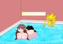 1girls 2boys ass ass_grab background bathtub black_hair breasts commission corey_(jhedgie08) dark-skinned_male facesitting fangs female fleetway_super_sonic fnf friday_night_funkin fur girlfriend_(friday_night_funkin) grabbing_ass grabbing_ass_hardly hedgehog hot_tub jamaicanhedgie08 last_art licking_ass long_hair male mob_face oc original_character soft_gf sonic_(series) sonic_the_hedgehog sonic_the_hedgehog_(series) spiral_eyes text tub water yellow_fur