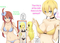 3girls bad_id bikini bikini_bottom bikini_top blonde_hair blue_eyes blush borupikka breasts bust camila_(pokémon) champion curvy cynthia_(pokemon) dressing dressing_room elesa_(pokemon) elesa_(pokemon_bw) female gerania_(pokémon) gym_leader hair_ornament headphones human human_only large_breasts lingerie long_hair mirror multiple_females navel nintendo nude pokemon pokemon_bw pokemon_dppt ponytail red_hair skyla_(pokemon) swimsuit text tied_hair translated underwear