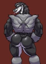 ass ass_focus bara_ass big_ass big_ass_(male) big_butt bubble_ass bubble_butt dumptruck_ass dumptruck_butt fat_ass fat_butt furry gay half-closed_eyes huge_ass huge_butt hunnipanda looking_at_viewer male_only muscular_ass muscular_butt nintendo obstagoon open_mouth plump_ass plump_butt pokémon_(species) pokemon round_ass round_butt seductive seductive_look short_tail simple_background thick_ass thick_butt