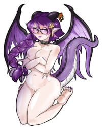 amrit_dragoness animal_humanoid blondieart dragon dragon_humanoid female hair humanoid low_res mature_(disambiguation) multicolored_hair purple_hair solo thick_thighs virtual_youtuber