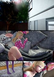 3d blonde_hair doppa doppelboner female huge_ass sleeping western