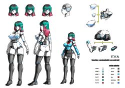 1girls big_breasts breasts character_sheet female female_focus female_only gynoid hair large_breasts mad-project medium_breasts multiple_views oc original original_character pussy small_breasts thick_thighs white_background