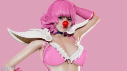 3d clown clown_girl clussy doppa female female_only geiru_toneido gyakuten_saiban honey_select_2 pink_hair suggestive_posing