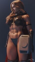 3d 3d_(artwork) abs athletic athletic_female big_breasts bikini_armor blonde_female blonde_hair blue_eyes breasts busty cape cga3d curvy cute daz3d daz_studio erotichris goddess hourglass_figure jane_foster lady_thor large_breasts marvel marvel_cinematic_universe marvel_comics muscular muscular_female pawg seductive seductive_look sensual thick thick_ass thick_thighs thor:_love_and_thunder thor_(series) wide_hips