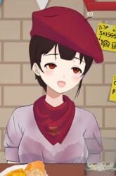 beret big_breasts bra brown_hair carmen dirty_shirt drunk españa español espana female goddess innocent mari maria maria_del_carmen mariica navarra neckerchief_between_breasts open_mouth red_beret red_bra red_eyes spanish virtual_youtuber vtuber wet_shirt wine wine_on_breasts young