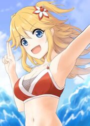 1girls bikini blonde_hair female female_only ninon_(princess_connect!) princess_connect! princess_connect!_re:dive solo