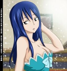 blue_hair cleavage fairy_tail jackaleteriasu ribbon seductive seductive_look seductive_pose wendy_(edolas) wendy_marvell wendy_marvell_(edolas)