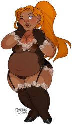 1girls big_belly dark-skinned_female dark_skin dwarf dwarf_female female female_only fishadee overweight overweight_female solo tagme transparent_background world_of_warcraft