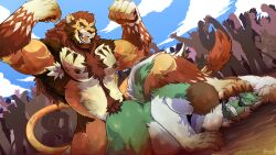 abs anal anal_sex anthro armpit_hair barazoku basch biceps blush body_hair canid canine canis claws clenched_teeth cloud crowd detailed_background dipstick_tail dirt dominant dominant_male duo eyebrows fangs felid fighting_ring fist flexing flexing_both_biceps fluffy fluffy_tail foot_on_face fur green_body green_eyes green_fur grin group hairy happy_trail lion long_tail looking_aside male male/male mammal mane manly markings mud mud_pit mud_wrestling multicolored_body multicolored_fur muscular muscular_male nipple_piercing nipples orange_body orange_fur pantherine penetration penile penile_penetration penis_in_ass piercing pubes public public_sex sex short_tail sky smile spread_legs spreading tail_markings teeth thick_eyebrows toe_claws watermark white_body white_fur wolf wrestling yellow_eyes