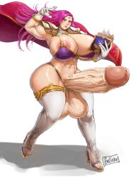 1futa areolae balls batako book breasts brunnya_(fire_emblem) cape commissioner_upload erection fire_emblem fire_emblem:_the_binding_blade futa_only futanari huge_balls huge_breasts huge_cock human hyper hyper_balls hyper_penis light-skinned_futanari light_skin muscular_futanari nipple_slip nipples nude penis purple_hair sagging_balls shoulder_pads solo solo_futa standing veiny_penis