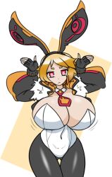 breasts bunny_ears bunny_girl bunnysuit cleavage disgaea disgaea_5 disgaea_rpg future_usalia huge_breasts large_breasts lewdreaper nippon_ichi_software tight_clothing tights usalia_(disgaea)