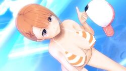 1girls big_breasts bikini female female_only mieruko-chan orange_hair solo yurikawa_hana