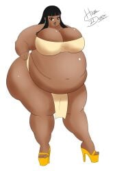 1girls ass bbw belly big_ass big_belly big_breasts black_hair breasts brown_eyes bubble_ass bubble_butt chel cleavage dark-skinned_female dark_skin dreamworks fat female hugesenpai large_breasts long_hair native native_american obese overweight the_road_to_el_dorado thick_thighs what wide_hips