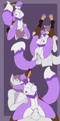 1:2 2022 3_toes absurd_res balls blue_eyes breasts brown_body brown_fur canid canine duo facesitting feet felid female fluffy fluffy_tail fox fur genitals hi_res interspecies kissing looking_pleasured male male/female mammal multicolored_body multicolored_fur multiple_positions nipples nude penetration penis pink_nose purple_body purple_eyes purple_fur sex smile the_man toes tongue tongue_out vaginal_penetration