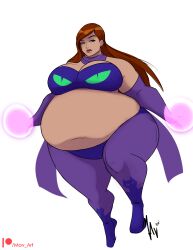 1girls bbw belly ben_10 ben_10_alien_force big_belly big_breasts breasts cleavage fat female gwen_tennyson gwen_tennyson_(alien_force) large_breasts mav_art obese overweight red_hair solo_female thick_thighs weight_gain wide_hips