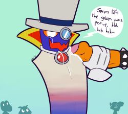 2022 4_fingers accessory anthro anthro_focus being_watched big_penis black_cock_ring blue_background blue_clothing blue_hat blue_headwear bodily_fluids bowser clothing cock_ring count_bleck cum cum_on_chest cum_on_face cum_on_penis cumshot dialogue disembodied_penis ejaculation english_text erection eyewear fingers floating_hands foreskin gay genital_fluids genitals glans goomba grey_clothing grey_hat grey_headwear grey_robe handjob hat headgear headwear hi_res humanoid humanoid_genitalia humanoid_on_anthro humanoid_penis jewelry koopa koopa_troopa looking_at_another looking_down male male_focus mario_(series) monocle nastasia necklace nintendo no_pupils open_mouth orgasm paper_mario penile penis penis_accessory penis_jewelry pink_glans purple_body purple_robe red_robe red_sclera scalie sex simple_background smile solo_focus speech_bubble spiked_cock_ring spikes text thick_penis ultilix unknown_species video_games white_eyes yaoi