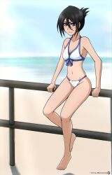 1girls barefoot bleach clothed feet female female_only kuchiki_rukia mistowing solo toes